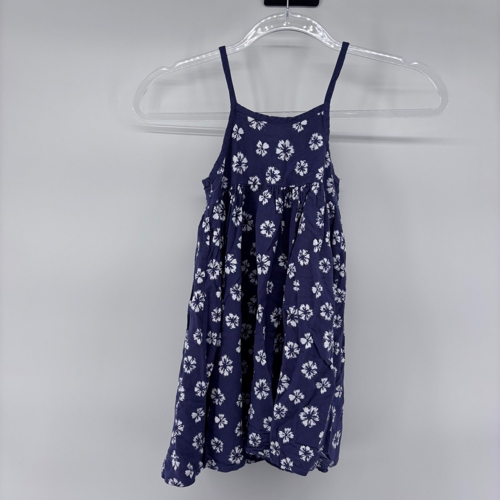 French Connection Kids‎ Blue Floral Print Sleeveless Dress - Size 6